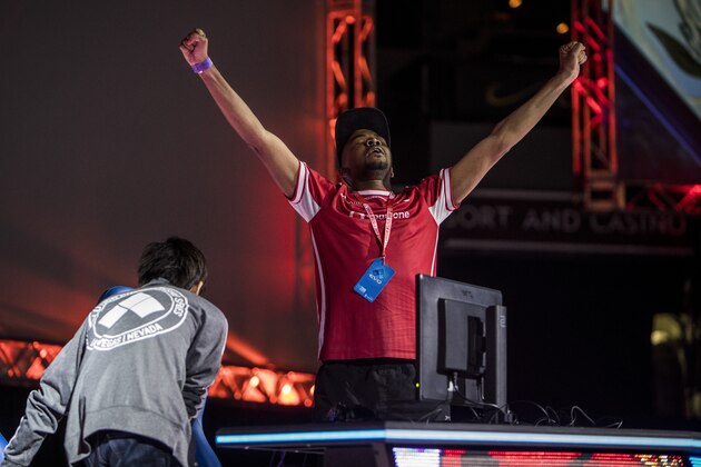 LAS VEGAS, NV - AUGUST 05:  Benjamin 'Problem-X' Simon plays in the Street Fighter V: Arcade finals during EVO 2018 at the Mandalay Bay Events Center on August 5, 2018 in Las Vegas, Nevada.  (Photo by Joe Buglewicz/Getty Images)