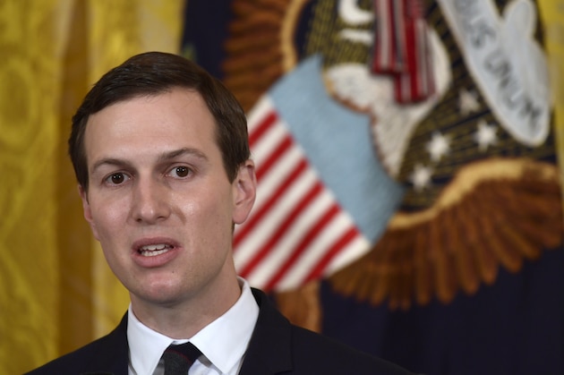 FILE - In this May 18, 2018 file photo, White House adviser Jared Kushner speaks in the East Room of the White House in Washington. On their current Mideast tour, senior Trump administration officials Kushner and envoy Jason Greenblatt are getting a close-up view of towering obstacles to their yet-to-be-released blueprint for an Israeli-Palestinian peace deal. They met Tuesday, June 19, 2018 with Jordan's King Abdullah II, acknowledging the talks only after the fact, and are expected in Israel toward the end of the week. (AP Photo/Susan Walsh, File)