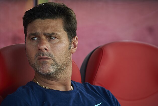 GIRONA, SPAIN - AUGUST 04:  Tottenham Hotspur manager, Mauricio Pochettino looks on prior the pre-season friendly match between Girona and Tottenham Hotspur at Municipal de Montilivi Stadium on August 4, 2018 in Girona, Spain.  (Photo by Quality Sport Images/Getty Images)