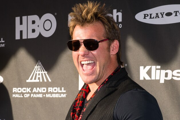 Chris Jericho on the red carpet prior to the 2015 Rock And Roll Hall Of Fame Induction Ceremony at Public Hall on Saturday, April 18, 2015, in Cleveland, Ohio. (Photo by Jason Miller/Invision/AP)