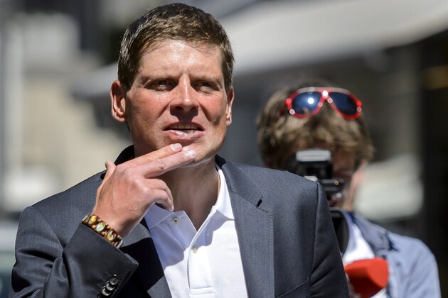 Former German cyclist Jan Ullrich leaves after his appearance before a court in Weinfelden on July 21, 2015 for his involvement in a three-car crash and driving under the influence of alcohol last year.   AFP PHOTO / FABRICE COFFRINI        (Photo credit should read FABRICE COFFRINI/AFP/Getty Images)