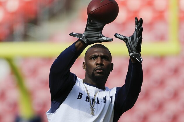 File- This Sept. 18, 2016, file photo shows Dallas Cowboys wide receiver Dez Bryant (88) warming up before an NFL football game against the Washington Redskins in Landover, Md.  Bryant led the Cowboys with seven catches for 102 yards against Washington after getting just one for 8 yards in an opening loss to the New York Giants. It didn’t change Bryant’s approach to his rookie quarterback.  (AP Photo/Mark Tenally, File)