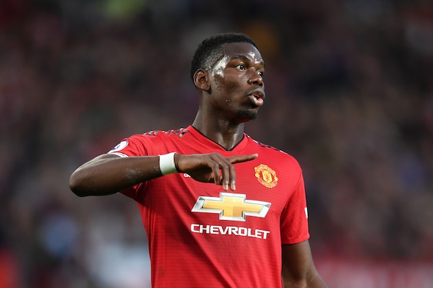 MANCHESTER, ENGLAND - AUGUST 10:  Paul Pogba of Manchester United reacts during the Premier League match between Manchester United and Leicester City at Old Trafford on August 10, 2018 in Manchester, United Kingdom.  (Photo by Michael Regan/Getty Images)