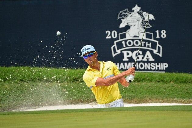 ST LOUIS, MO - AUGUST 12:  Rafa Cabrera Bello of Spain plays a shot from a bunker on the sixth hole during the final round of the 2018 PGA Championship at Bellerive Country Club on August 12, 2018 in St Louis, Missouri.  (Photo by Stuart Franklin/Getty Images)