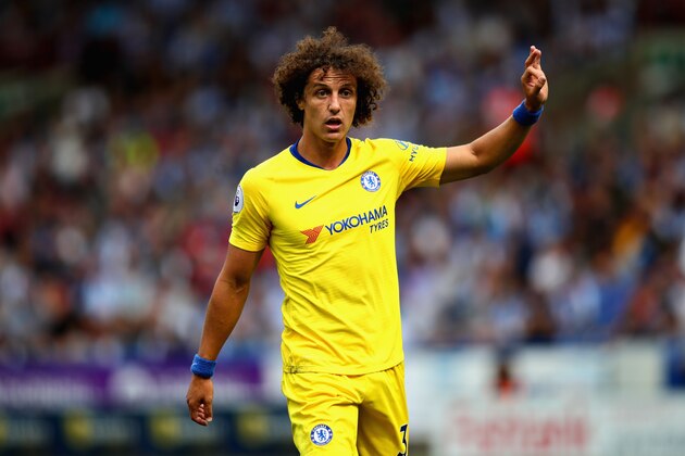 HUDDERSFIELD, ENGLAND - AUGUST 11: David Luiz of Chelsea in action during the Premier League match between Huddersfield Town and Chelsea FC at John Smith's Stadium on August 11, 2018 in Huddersfield, United Kingdom.  (Photo by Chris Brunskill/Fantasista/Getty Images)