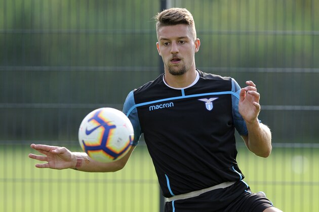 MARIENFELD, GERMANY - AUGUST 08:  Sergej Milinkovic Savic of SS Lazio during the SS Lazio training session on August 8, 2018 in Marienfeld, Germany.  (Photo by Marco Rosi/Getty Images)