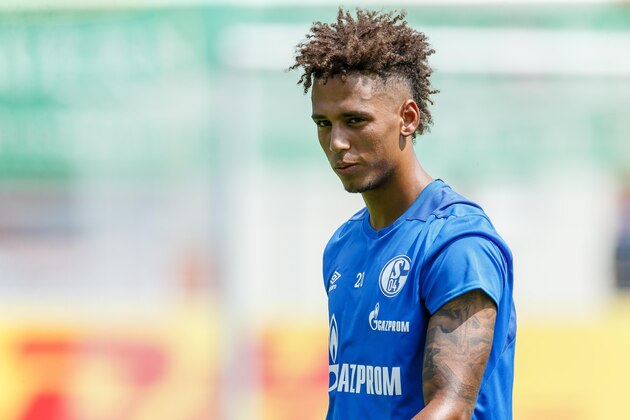 MITTERSILL, AUSTRIA - AUGUST 01: Thilo Kehrer of Schalke looks on during the Schalke 04 Training Camp on August 1, 2018 in Mittersill, Austria. (Photo by TF-Images/Getty Images)