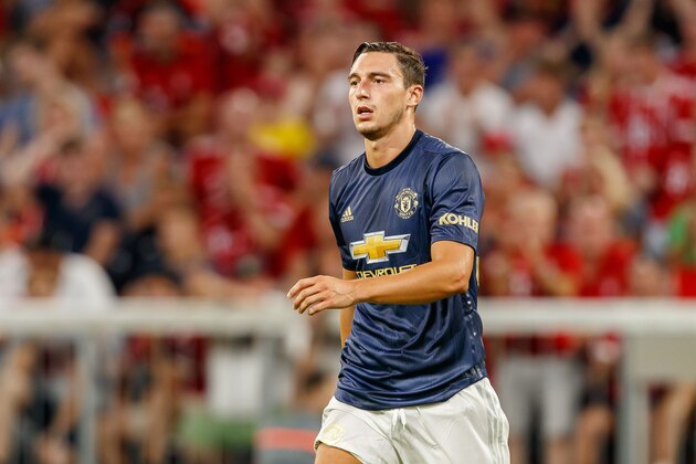 MUNICH, GERMANY - AUGUST 05: Matteo Darmian of Manchester United looks on during the friendly match between Bayern Muenchen and Manchester United at Allianz Arena on August 5, 2018 in Munich, Germany. (Photo by TF-Images/Getty Images)