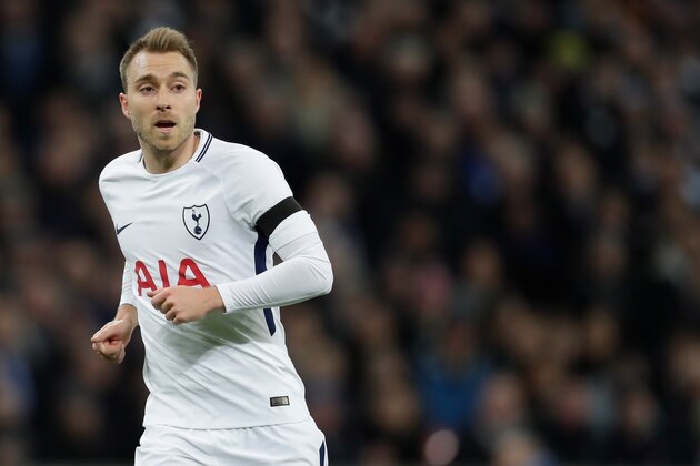 LONDON, UNITED KINGDOM - MARCH 7: Christian Eriksen of Tottenham Hotspur during the UEFA Champions League  match between Tottenham Hotspur v Juventus at the Wembley Stadium on March 7, 2018 in London United Kingdom (Photo by Laurens Lindhout/Soccrates/Getty Images)
