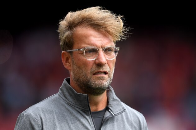 LIVERPOOL, ENGLAND - AUGUST 12:  Jurgen Klopp, Manager of Liverpool looks on prior to the Premier League match between Liverpool FC and West Ham United at Anfield on August 12, 2018 in Liverpool, United Kingdom.  (Photo by Laurence Griffiths/Getty Images)