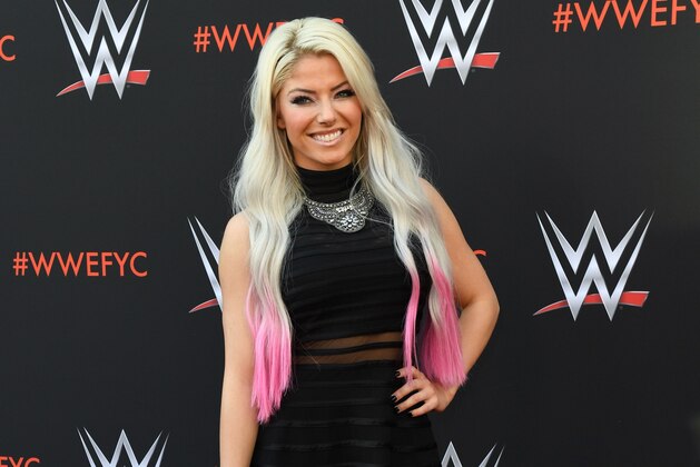 Wrestler Alexa Bliss arrives at the first-ever WWE Emmy For Your Consideration event at the TV Academy  Saban Media Center, in North Hollywood (near Los Angeles), on June 6, 2018 (Photo by VALERIE MACON / AFP)        (Photo credit should read VALERIE MACON/AFP/Getty Images)