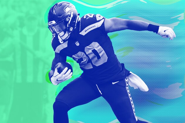 SEATTLE, WA - AUGUST 09:  Running back Rashaad Penny #20 of the Seattle Seahawks rushes against the Indianapolis Colts at CenturyLink Field on August 9, 2018 in Seattle, Washington.  (Photo by Otto Greule Jr/Getty Images)