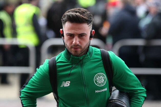 GLASGOW, SCOTLAND - APRIL 29: Patrick Roberts of Celtic arrives at the stadium prior to the Scottish Premier League match between Celtic and Rangers at Celtic Park on April 29, 2018 in Glasgow, Scotland.  (Photo by Ian MacNicol/Getty Images)