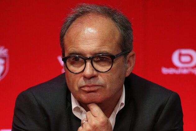 LILLE, FRANCE - MAY 23: Sports Director of Lille OSC Luis Campos attends a press conference introducing Marcelo Bielsa of Argentina as the new head coach of Lille OSC (LOSC) at Domaine de Luchin on May 23, 2017 in Camphin-en-Pevele near Lille, France. (Photo by Jean Catuffe/Getty Images)