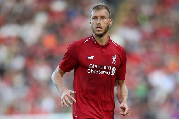 BLACKBURN, ENGLAND - JULY 19: Ragnar Klavan of Liverpool during the Pre-Season Friendly between Blackburn Rovers and Liverpool  at Ewood Park on July 19, 2018 in Blackburn, England. (Photo by Lynne Cameron/Getty Images)