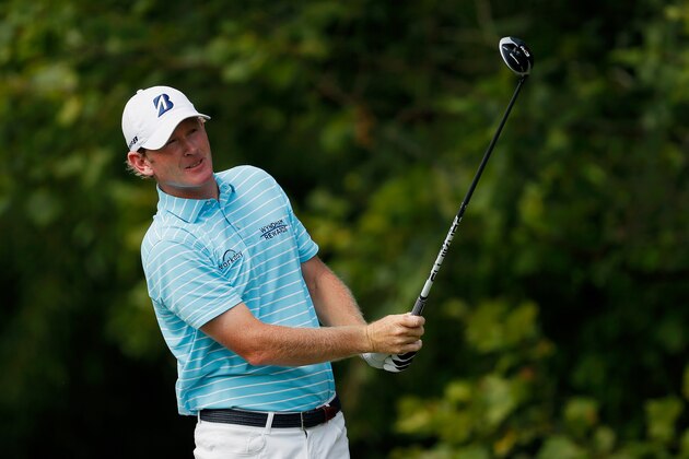 GREENSBORO, NC - AUGUST 17:  Brandt Snedeker plays his shot from the 13th tee during the second round of the Wyndham Championship at Sedgefield Country Club on August 17, 2018 in Greensboro, North Carolina.  (Photo by Kevin C. Cox/Getty Images)