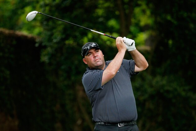 AUGUSTA, GA - APRIL 10:  Kevin Stadler of the United States hits his tee shot on the second hole during the second round of the 2015 Masters Tournament at Augusta National Golf Club on April 10, 2015 in Augusta, Georgia.  (Photo by Ezra Shaw/Getty Images)