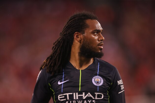 EAST RUTHERFORD, NJ - JULY 25: Jason Denayer of Manchester City during the International Champions Cup 2018 match between Manchester City and Liverpool at MetLife Stadium on July 25, 2018 in East Rutherford, New Jersey. (Photo by Robbie Jay Barratt - AMA/Getty Images)