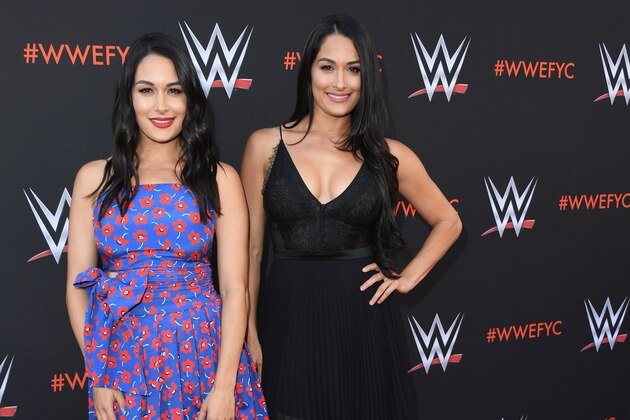 NORTH HOLLYWOOD, CA - JUNE 06:  Brie Bella and Nikki Bella attend WWE's First-Ever Emmy 'For Your Consideration' Event at Saban Media Center on June 6, 2018 in North Hollywood, California.  (Photo by Jon Kopaloff/Getty Images)