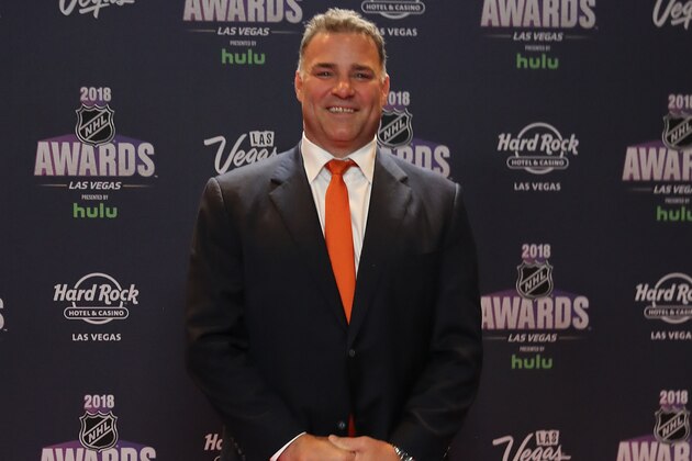 LAS VEGAS, NV - JUNE 20:  Former NHL player Eric Lindros arrives at the 2018 NHL Awards presented by Hulu at the Hard Rock Hotel & Casino on June 20, 2018 in Las Vegas, Nevada.  (Photo by Bruce Bennett/Getty Images)