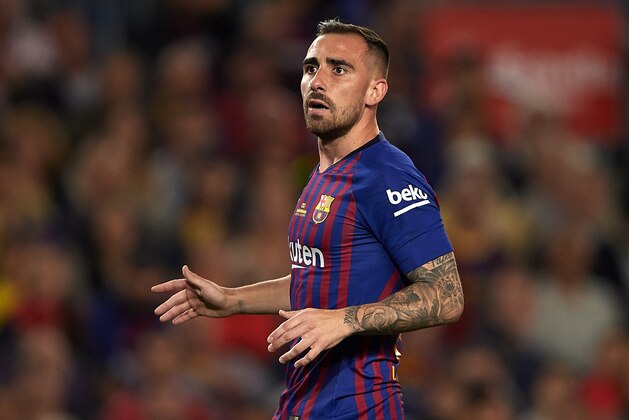 BARCELONA, SPAIN - MAY 20:  Paco Alcacer of Barcelona looks on during the La Liga match between Barcelona and Real Sociedad at Camp Nou on May 20, 2018 in Barcelona, Spain.  (Photo by Quality Sport Images/Getty Images)