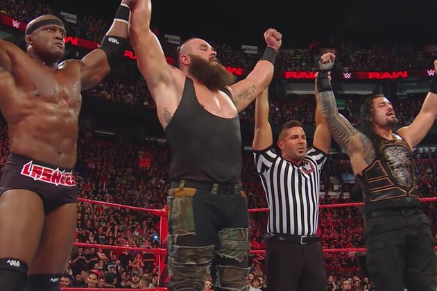 Bobby Lashley, Braun Strowman and Roman Reigns.