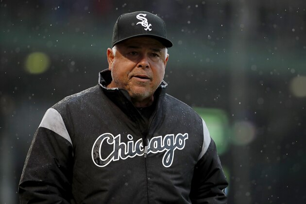 Chicago White Sox manager Rick Renteria walks off the field before a baseball game between the Chicago Cubs and the Chicago White Sox, in Chicago, on Friday, May 11, 2018. (AP Photo/Jeff Haynes)
