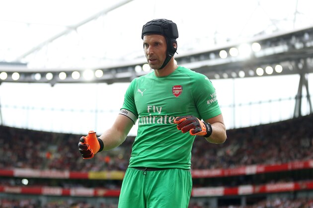 LONDON, ENGLAND - AUGUST 12: Petr Cech of Arsenal during the Premier League match between Arsenal FC and Manchester City at Emirates Stadium on August 12, 2018 in London, United Kingdom. (Photo by James Baylis - AMA/Getty Images)