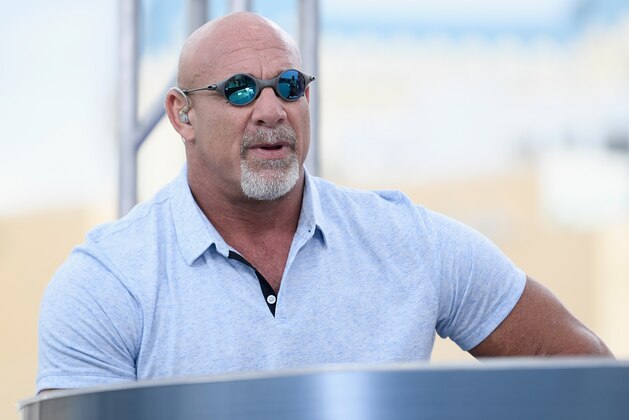 LAS VEGAS, NV - JULY 08:  Bill Goldberg speaks at the roundtable panel during HISTORY's Live Event 'Evel Live' at Omnia Nightclub at Caesars Palace on July 8, 2018 in Las Vegas, Nevada.  (Photo by Bryan Steffy/Getty Images for HISTORY)