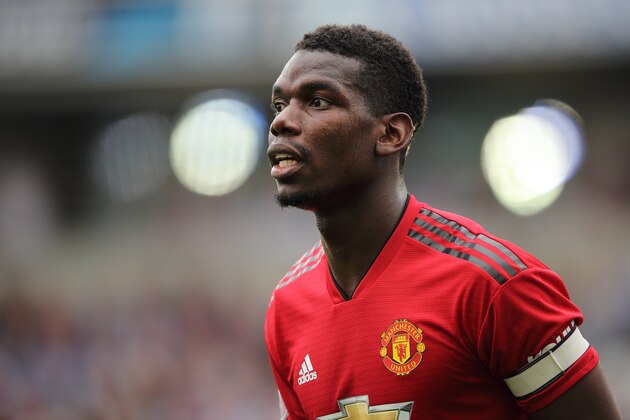 BRIGHTON, ENGLAND - AUGUST 19: Paul Pogba of Manchester United during the Premier League match between Brighton & Hove Albion and Manchester United at American Express Community Stadium on August 19, 2018 in Brighton, United Kingdom. (Photo by Matthew Ashton - AMA/Getty Images)