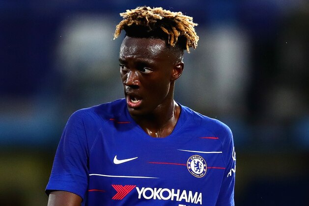 LONDON, ENGLAND - AUGUST 07:  Tammy Abraham of Chelsea in action during the pre-season friendly match between Chelsea and Olympique Lyonnais at Stamford Bridge on August 7, 2018 in London, England.  (Photo by Chris Brunskill/Fantasista/Getty Images)