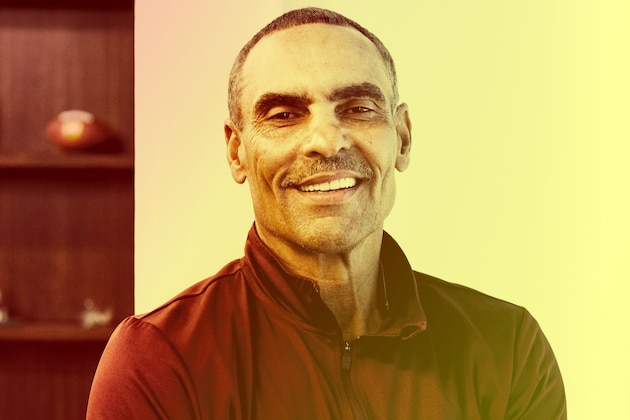 Newly appointed Arizona State University NCAA college football head coach Herman Edwards speaks during a news conference, Monday, Dec. 4, 2017, in Tempe, Ariz. Edwards, a former NFL head coach and current ESPN analyst will assume the head coach position and serve as football CEO according to ASU athletic director Ray Anderson. (AP Photo/Matt York)