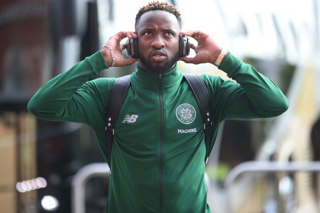 GLASGOW, SCOTLAND - JULY 18: Moussa Dembele of Celtic is seen prior to the UEFA Champions League Qualifier between Celtic and Alashkert FC  at Celtic Park on July 18, 2018 in Glasgow, Scotland. (Photo by Ian MacNicol/Getty Images)