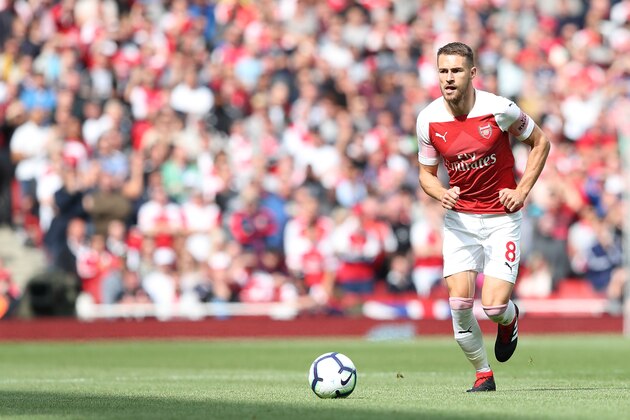 LONDON, ENGLAND - AUGUST 25: Aaron Ramsey of Arsenal during the Premier League match between Arsenal FC and West Ham United at Emirates Stadium on August 25, 2018 in London, United Kingdom. (Photo by James Williamson - AMA/Getty Images)