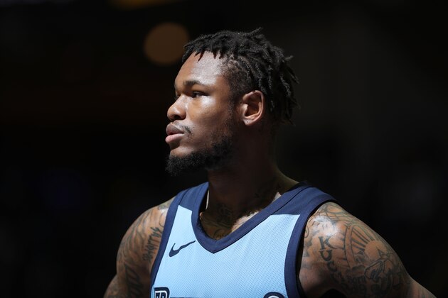 MEMPHIS, TN - APRIL 8: Ben McLemore #23 of the Memphis Grizzlies looks on during the game against the Detroit Pistons on April 8, 2018 at FedExForum in Memphis, Tennessee. NOTE TO USER: User expressly acknowledges and agrees that, by downloading and/or using this photograph, user is consenting to the terms and conditions of the Getty Images License Agreement. Mandatory Copyright Notice: Copyright 2018 NBAE (Photo by Joe Murphy/NBAE via Getty Images)