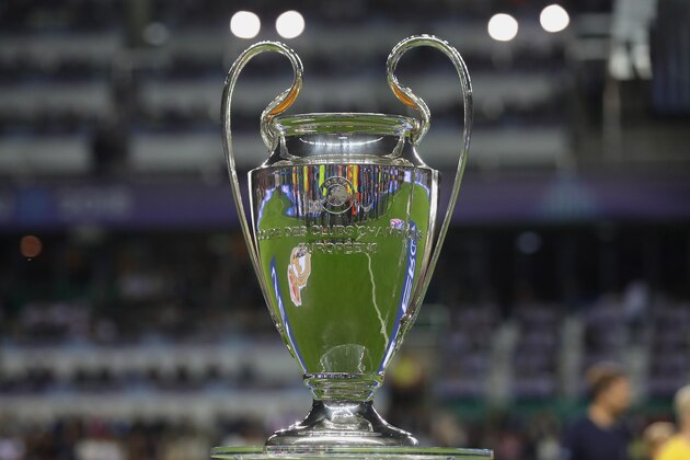 TALLINN, ESTONIA - AUGUST 15:  The Champions League Winners Trophy is displayed prior to the UEFA Super Cup between Real Madrid and Atletico Madrid at Lillekula Stadium on August 15, 2018 in Tallinn, Estonia.  (Photo by Alexander Hassenstein/Getty Images)