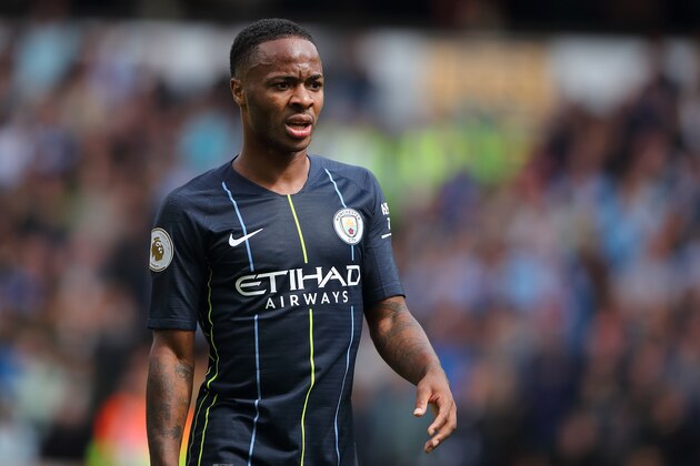 WOLVERHAMPTON, ENGLAND - AUGUST 25: Raheem Sterling of Manchester City during the Premier League match between Wolverhampton Wanderers and Manchester City at Molineux on August 25, 2018 in Wolverhampton, United Kingdom. (Photo by Sam Bagnall - AMA/Getty Images)