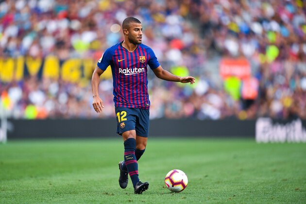 BARCELONA, SPAIN - AUGUST 15:  Rafinha Alcantara of FC Barcelona runs with the ball during the Joan Gamper Trophy match between FC Barcelona and Boca Juniors at Camp Nou on August 15, 2018 in Barcelona, Spain.  (Photo by David Ramos/Getty Images)
