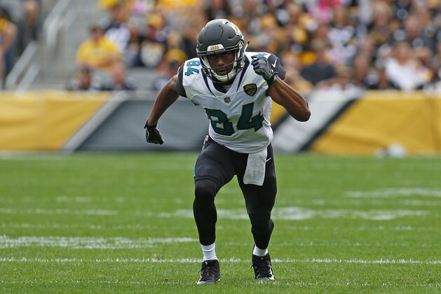 PITTSBURGH, PA - OCTOBER 08:  Keelan Cole #84 of the Jacksonville Jaguars in action against the Pittsburgh Steelers on October 8, 2017 at Heinz Field in Pittsburgh, Pennsylvania.  (Photo by Justin K. Aller/Getty Images)
