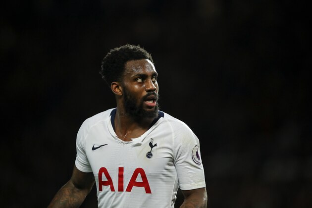 MANCHESTER, ENGLAND - AUGUST 27: Danny Rose of Tottenham Hotspur during the Premier League match between Manchester United and Tottenham Hotspur at Old Trafford on August 27, 2018 in Manchester, United Kingdom. (Photo by Matthew Ashton - AMA/Getty Images)