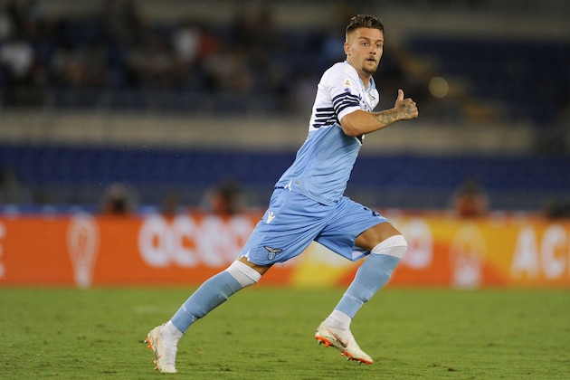 ROME, ITALY - AUGUST 18:  Sergej Milinkovic Savic of SS Lazio during the serie A match between SS Lazio and SSC Napoli at Stadio Olimpico on August 18, 2018 in Rome, Italy.  (Photo by Marco Rosi/Getty Images)