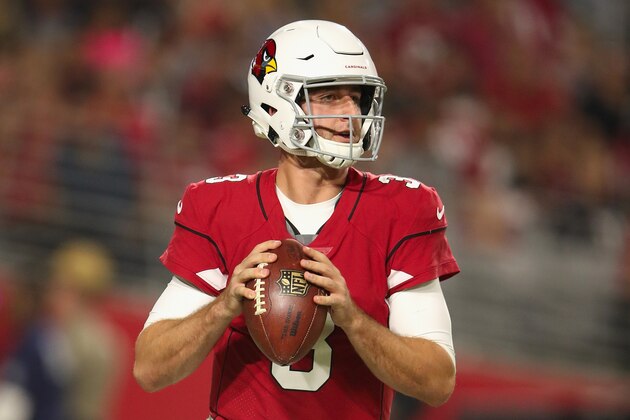 GLENDALE, AZ - AUGUST 11:  Quarterback Josh Rosen #3 of the Arizona Cardinals drops back to pass during the preseason NFL game against the Los Angeles Chargers at University of Phoenix Stadium on August 11, 2018 in Glendale, Arizona.  (Photo by Christian Petersen/Getty Images)