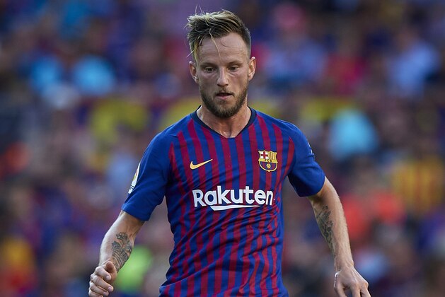 BARCELONA, SPAIN - AUGUST 15:  Ivan Rakitic of Barcelona in action during the Joan Gamper Trophy match between FC Barcelona and Boca Juniors at Camp Nou on August 15, 2018 in Barcelona, Spain.  (Photo by Quality Sport Images/Getty Images)