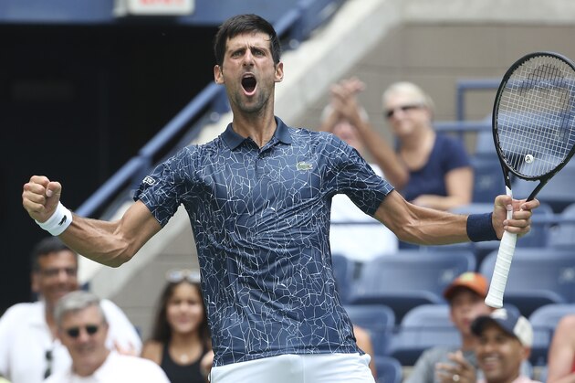 NEW YORK, NY - AUGUST 28: Novak Djokovic of Serbia during day 2 of the 2018 US Open at Arthur Ashe Stadium of USTA Billie Jean King National Tennis Center on August 28, 2018 in Flushing Meadows, Queens, New York City. (Photo by Jean Catuffe/Getty Images)