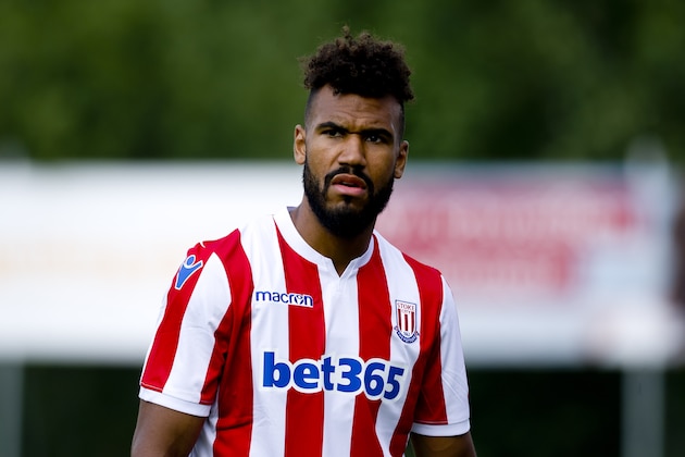 RHEINE, GERMANY - JULY 18: Eric Maxim Choupo-Moting of Stoke City looks on during the Friendly match between Stoke City and VfL Bochum on July 18, 2018 in Rheine, Germany. (Photo by TF-Images/Getty Images)