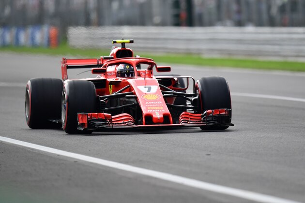 Ferrari's Finnish driver Kimi Raikkonen competes to win the pole position during the qualifying session at the Autodromo Nazionale circuit in Monza on September 1, 2018 ahead of the Italian Formula One Grand Prix. (Photo by Miguel MEDINA / AFP)        (Photo credit should read MIGUEL MEDINA/AFP/Getty Images)