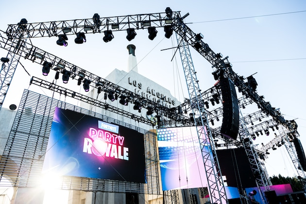 LOS ANGELES, CALIFORNIA - JUNE 12:  General atmosphere shot at the Epic Games Hosts Fortnite Party Royale on June 12, 2018 in Los Angeles, California.  (Photo by Greg Doherty/Getty Images)