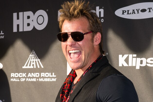 Chris Jericho on the red carpet prior to the 2015 Rock And Roll Hall Of Fame Induction Ceremony at Public Hall on Saturday, April 18, 2015, in Cleveland, Ohio. (Photo by Jason Miller/Invision/AP)