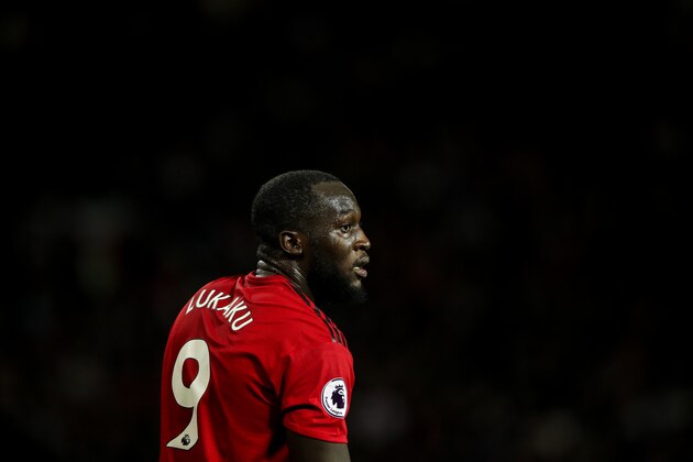 MANCHESTER, ENGLAND - AUGUST 27: Romelu Lukaku of Manchester United during the Premier League match between Manchester United and Tottenham Hotspur at Old Trafford on August 27, 2018 in Manchester, United Kingdom. (Photo by Matthew Ashton - AMA/Getty Images)