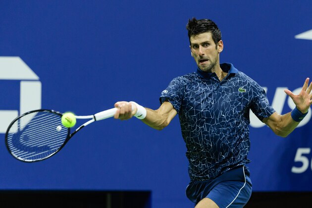 NEW YORK, NY - SEPTEMBER 01: Novak Djokovic of Serbia in action against Richard Gasquet of France in the third round of the US Open at the USTA Billie Jean King National Tennis Centre on September 01, 2018 in New York City, United States. (Photo by TPN/Getty Images)'n'n
